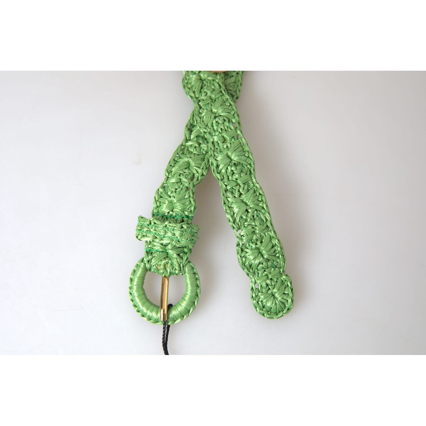 Dolce & Gabbana Green Viscose Weaved Skinny Waist Belt WMB300-70
