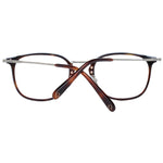 Omega Black Men Glasses Frame, full-rim round style with black metal and plastic frame, demo lenses included, size 52-22-145 with 145 temples.