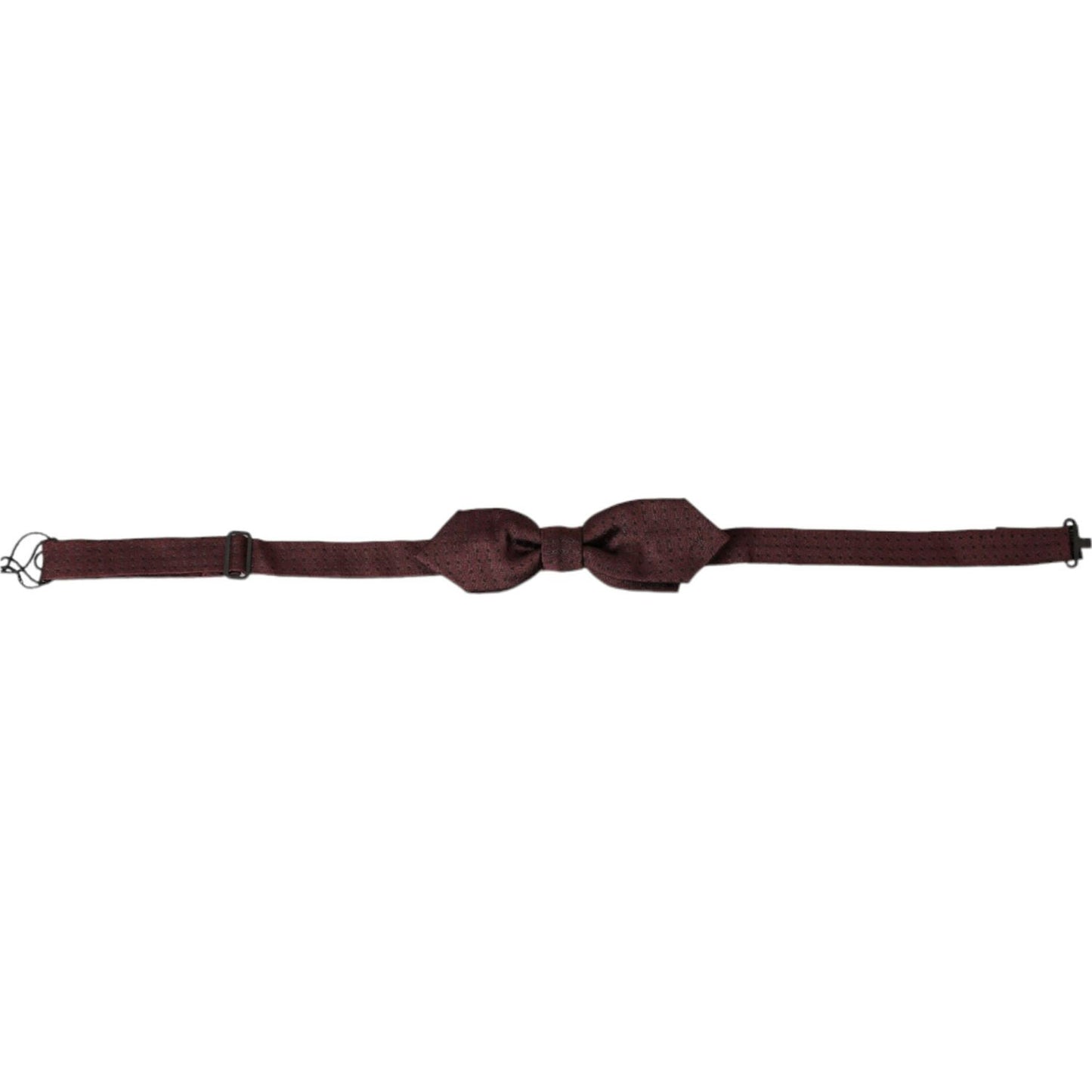 Dolce & Gabbana Red Bordeaux Silk Slim Adjustable Neck Papillon Bow Tie