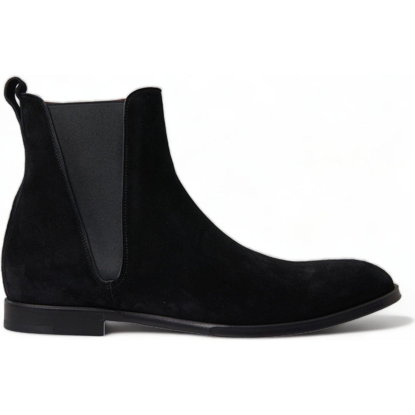 Dolce & Gabbana Black Suede Leather Mid Calf Men Boots Shoes