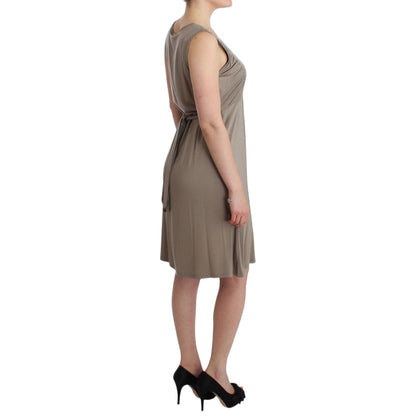 Roccobarocco Khaki studded sheath dress
