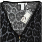 Cavalli Gray leopard v-neck top SIG11986-4