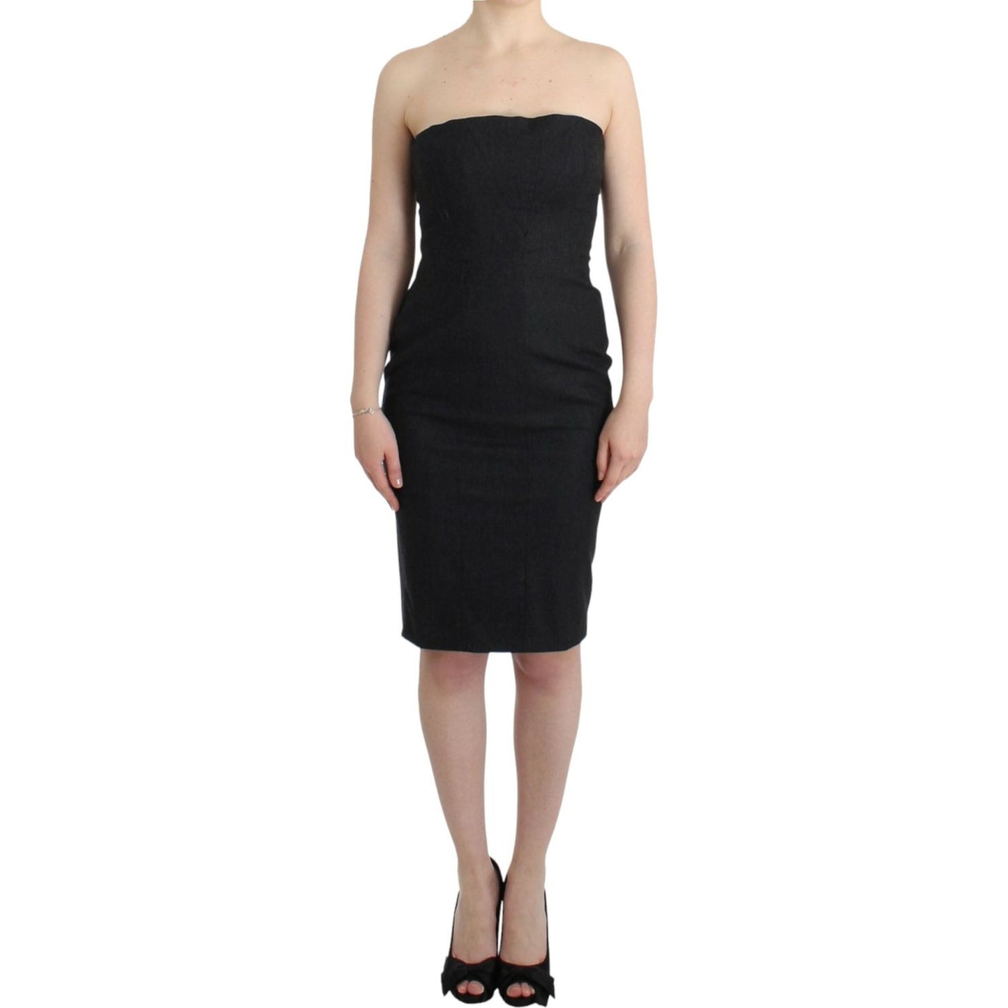 Cavalli Gray strapless dress SIG11813-2