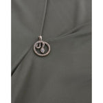 Cavalli Elegant Green Jersey Blouse with Gold Accents Cavalli Dim Gray