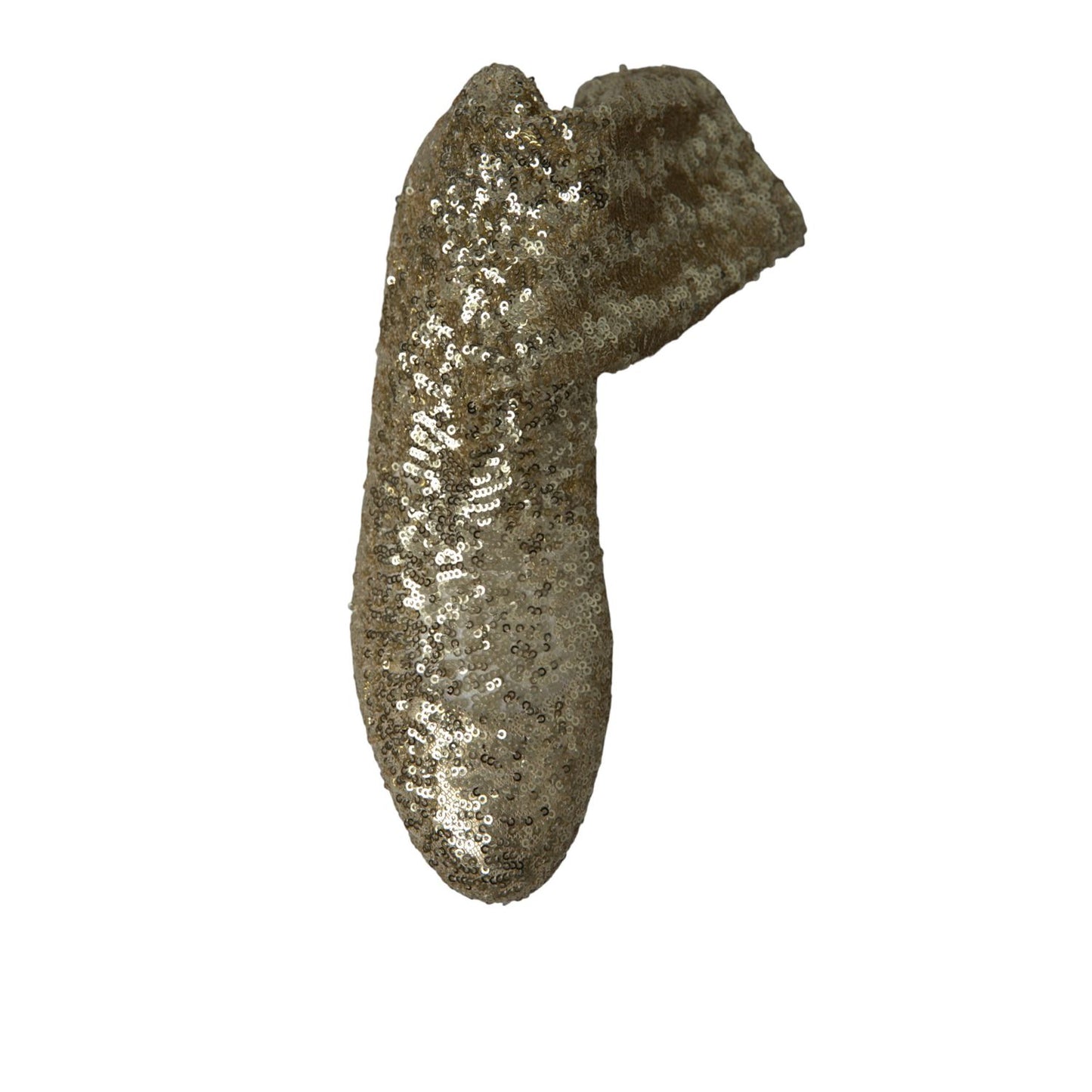 Dolce & Gabbana Gold Sequined Short Boots Stretch Shoes
