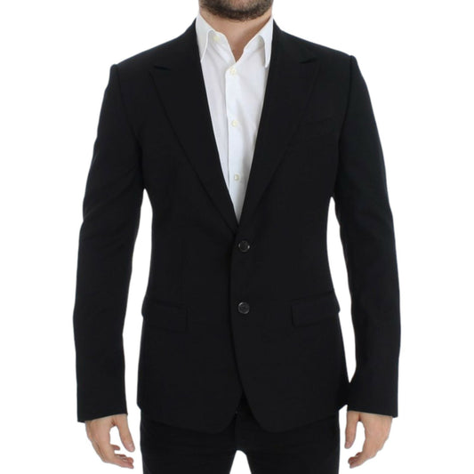 Dolce & Gabbana Black wool slim fit blazer