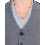 Costume National Chic Gray Casual Vest Costume National Slate Gray