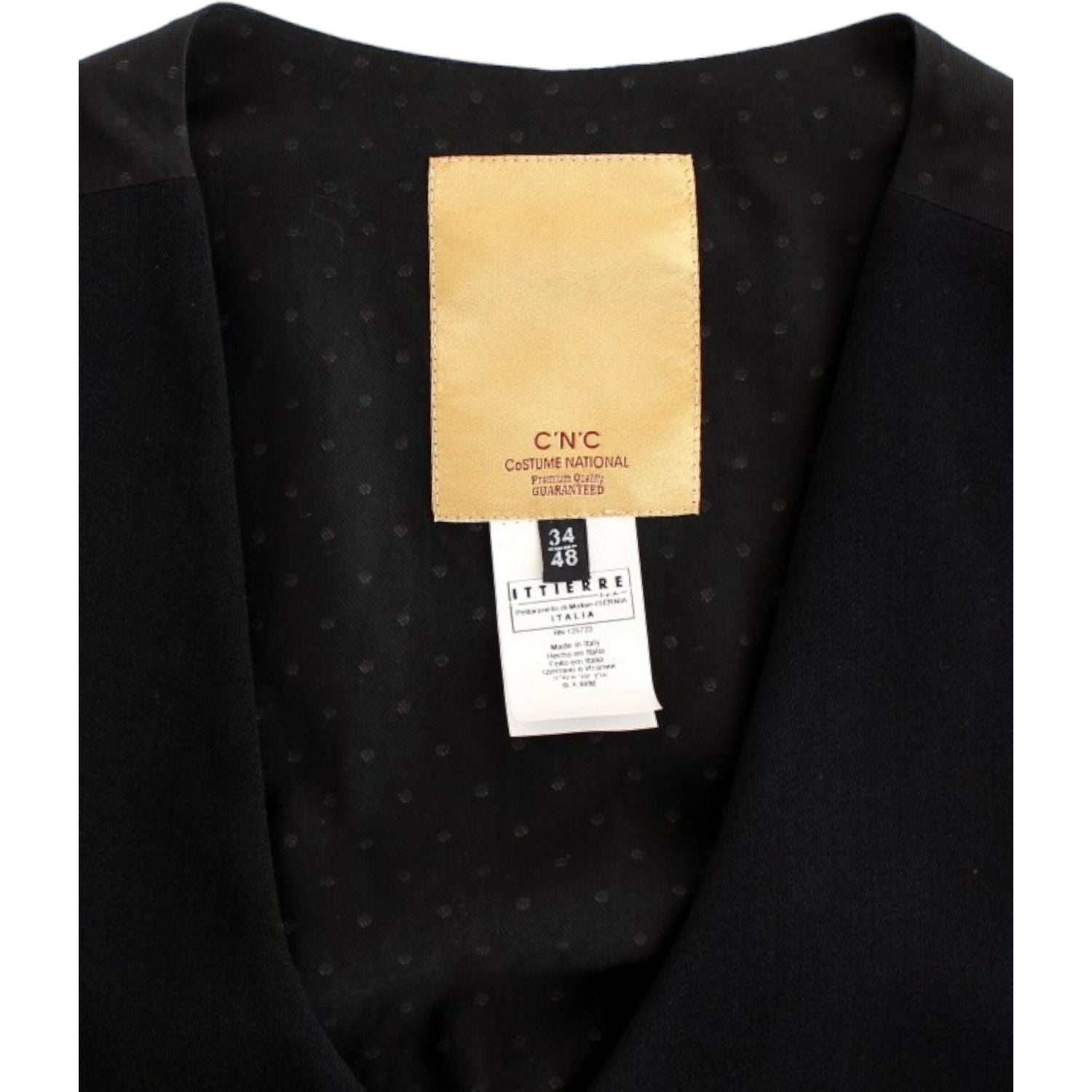 سترة كاجوال أنيقة من مزيج الصوف الأسود من زي وطني