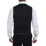 Dolce & Gabbana Classic Gray Wool Blend Dress Vest Dolce & Gabbana Black