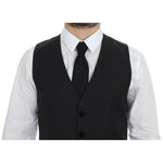 Dolce & Gabbana Gray Wool Formal Dress Vest Gilet Weste GSS12053-1