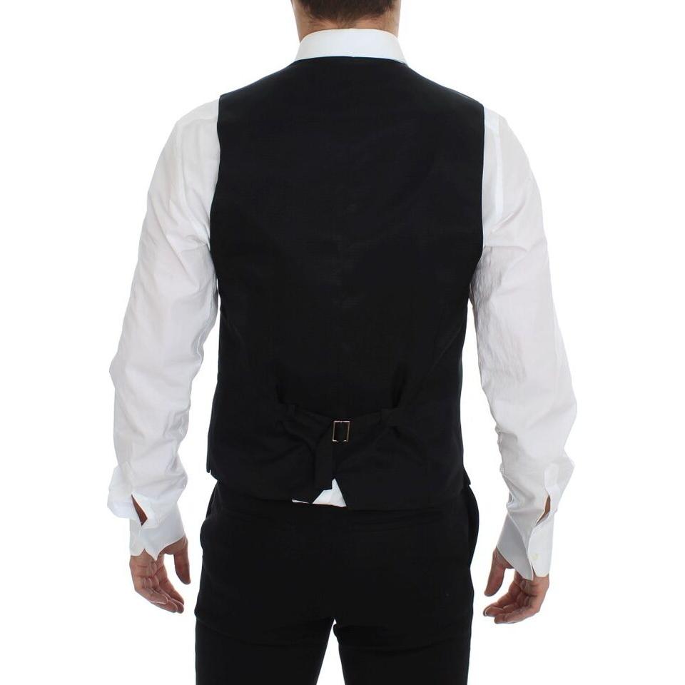 Dolce & Gabbana Gray Wool Formal Dress Vest Gilet Weste GSS12053-1