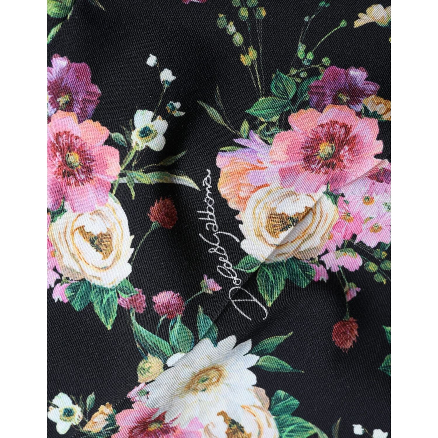 碎花高腰阔腿裤