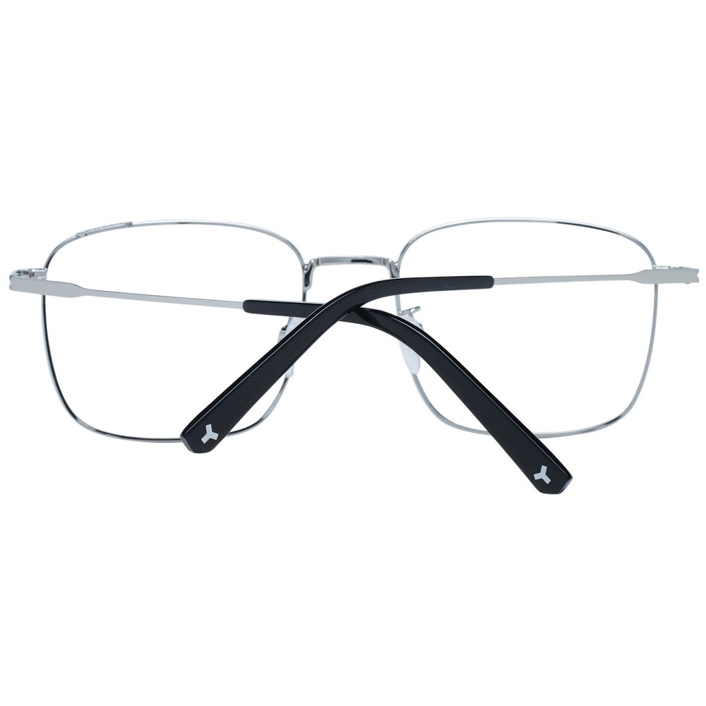 Bally Black Men Glasses Frame in full-rim metal with demo lenses and black color, size 54-19-145, includes branded case.