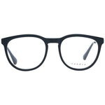 Sandro Black Men Glasses Frame in acetate with full-rim design, round style, featuring demo plastic lenses, size 51-18-145.