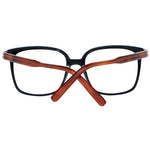 Bally Black Women Glasses Frame - stylish black plastic full-rim square spectacles for women, including branded case, size 53-17-140.
