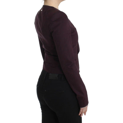 GF Ferre Purple Ruched Jacket Coat Blazer Short Coats & Jackets