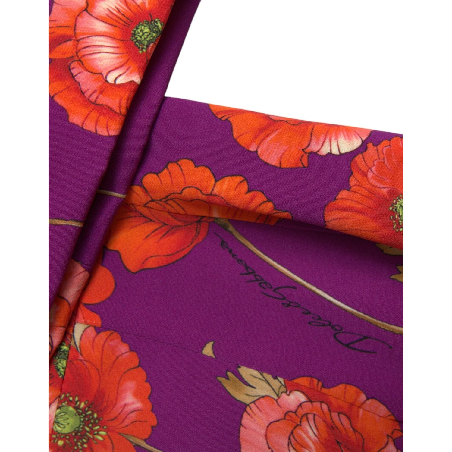 فستان دولتشي آند غابانا من الحرير المزخرف بالزهور