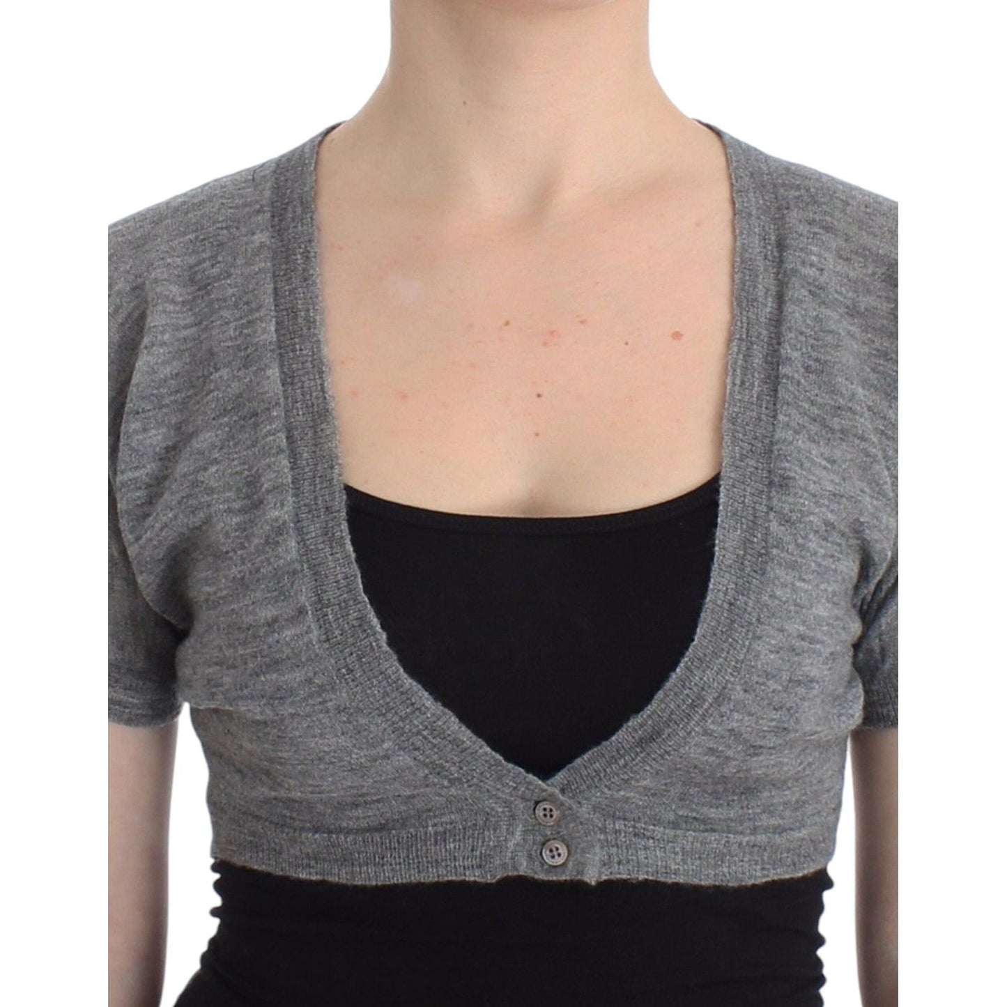Ermanno Scervino Lingerie Knit Gray Bolero Sweater Cardigan SIG11860-2