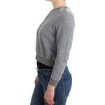 Ermanno Scervino Lingerie Gray Lace Sweater Cardigan Top SIG11862-1