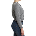 Ermanno Scervino Lingerie Gray Lace Sweater Cardigan Top SIG11862-1