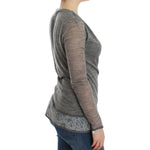 Ermanno Scervino Gray Wool Blend Stretch Long Sleeve Sweater SIG12586-2