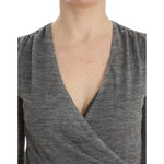 Ermanno Scervino Gray Wool Blend Stretch Long Sleeve Sweater SIG12586-2