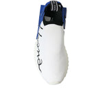 Dolce & Gabbana White Blue Sorrento Low Top Men Casual Sneakers Shoes
