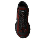 Dolce & Gabbana Burgundy Super King High Top Men Sneakers Shoes
