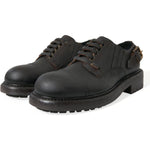 Dolce & Gabbana Brown Leather Lace Up Derby Men Dress Shoes