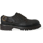 Dolce & Gabbana Brown Leather Lace Up Derby Men Dress Shoes