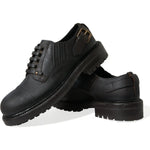 Dolce & Gabbana Brown Leather Lace Up Derby Men Dress Shoes