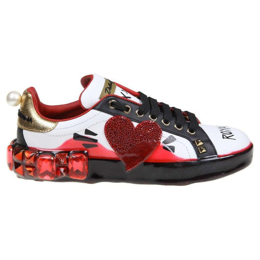 Dolce & Gabbana White Calfskin Women Sneaker