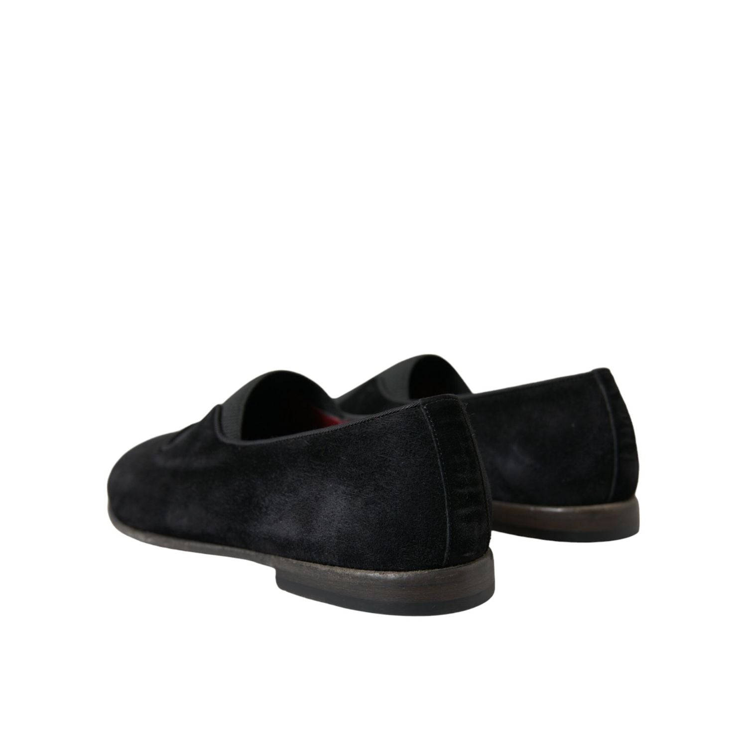 Dolce & Gabbana Black RUNWAY Velour AMALFI Loafers Shoes