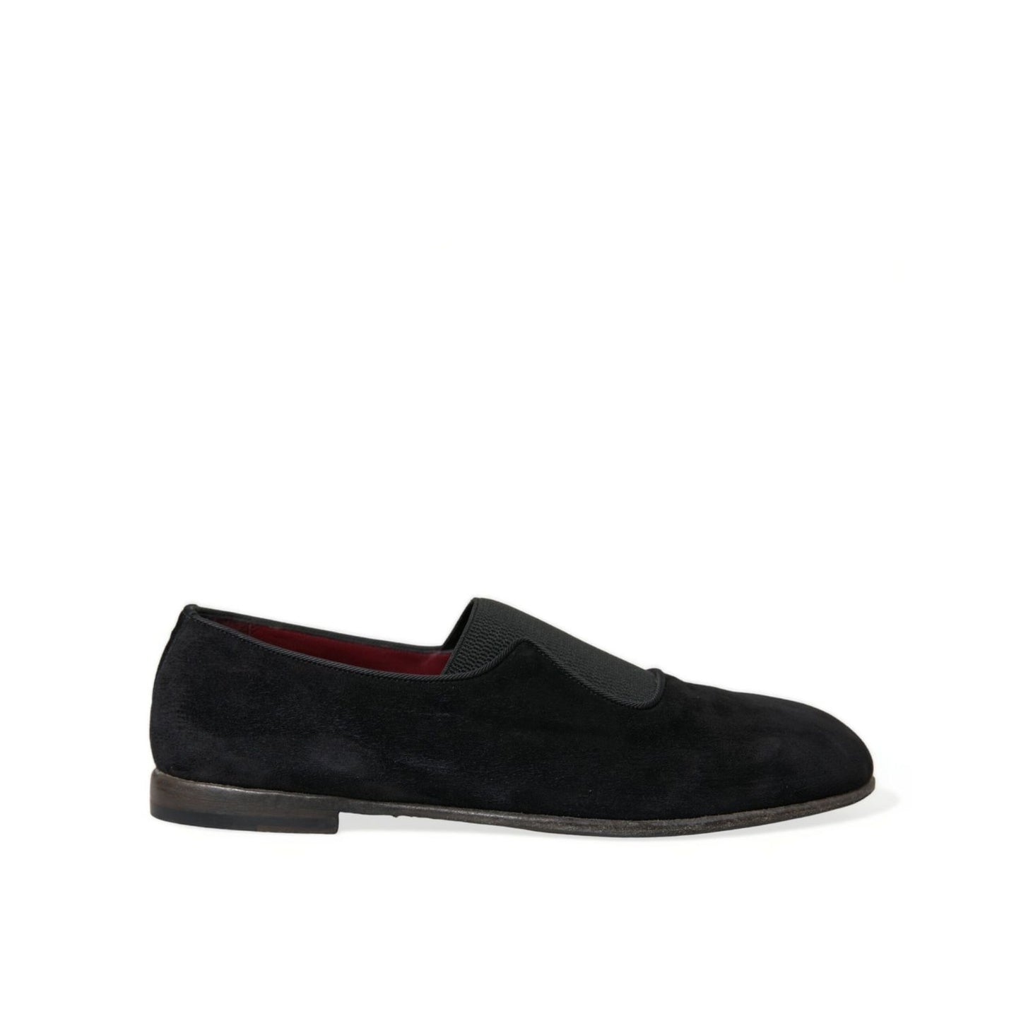 Dolce & Gabbana Black RUNWAY Velour AMALFI Loafers Shoes