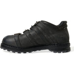 Dolce & Gabbana Black Leather Strap Men Ankle Boots Shoes