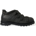 Dolce & Gabbana Black Leather Strap Men Ankle Boots Shoes