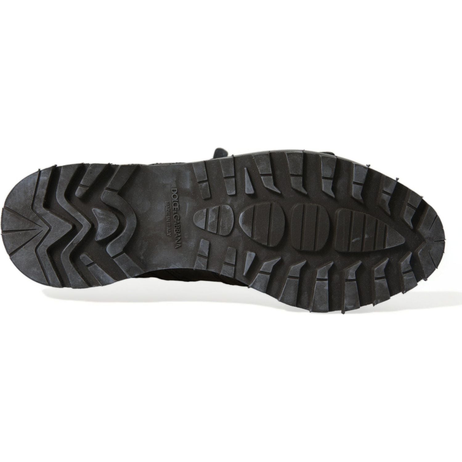 حذاء دولتشي آند غابانا الجلدي الأسود ذو رباط الكاحل