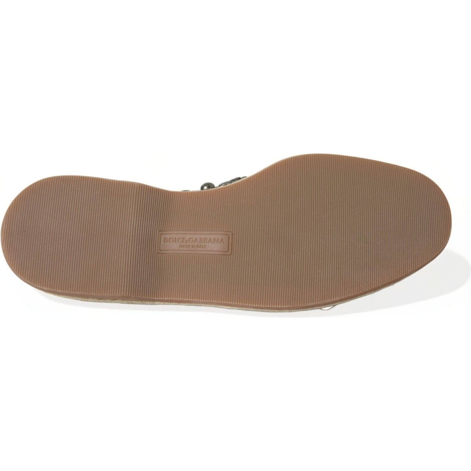 حذاء لوفر من قماش دولتشي آند غابانا مرصع بالمسامير