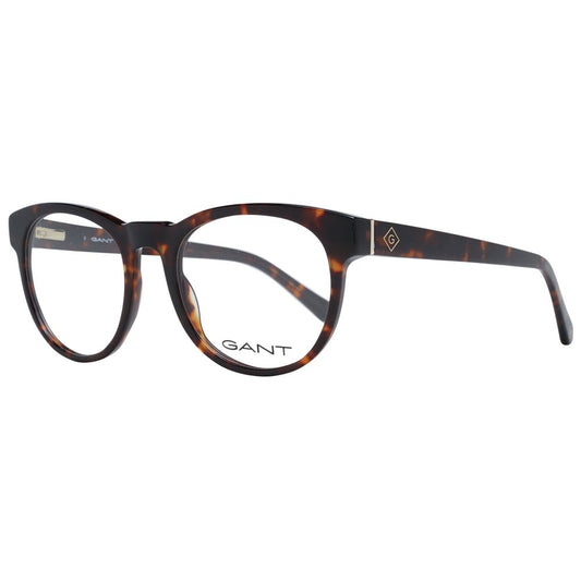 Stylish Gant tortoiseshell round glasses frame with branding, ideal for men and women, featuring iconic temple design and comfortable fit.