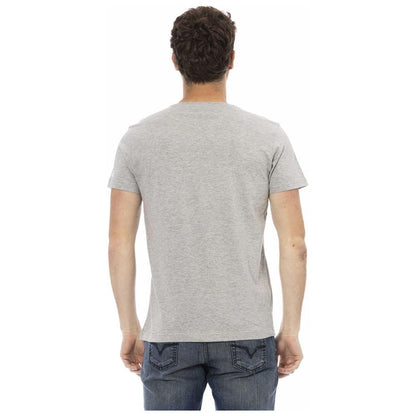 Trussardi Action Gray Cotton Men T-Shirt