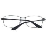 BMW Black Men Glasses Frame in titanium, full-rim style, with demo lenses and a rectangle shape, includes branded case. Size 56-15-145.