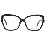 Emilio Pucci Black Women Glasses Frame in full-rim butterfly style with demo lenses and branded case included.
