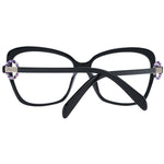 Emilio Pucci Black Women Glasses Frame, full-rim butterfly style, black plastic with branded temples, includes branded case.