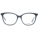 Max Mara Black Women Glasses Frame, full-rim square style, plastic material, demo lenses, includes branded case