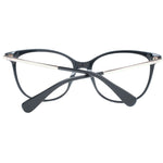 Max Mara Black Women Glasses Frame, full-rim plastic, square style, black color, 54 mm lens width, includes branded case. No protection filter.