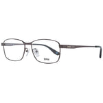 BMW Black Men Glasses Frame, titanium full-rim rectangle style with demo lenses, includes branded case, size 56-15-145.