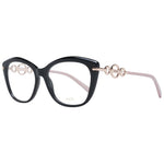 Emilio Pucci Black Women Glasses Frame, full-rim square style in plastic with demo lenses, includes branded case
