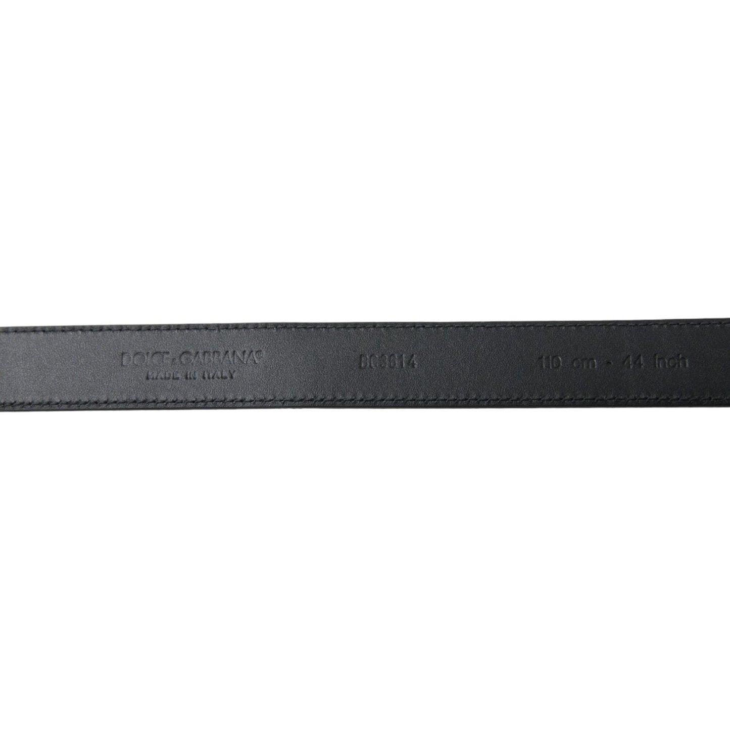 Dolce & Gabbana Black Goat Leather Antique Metal Buckle Belt