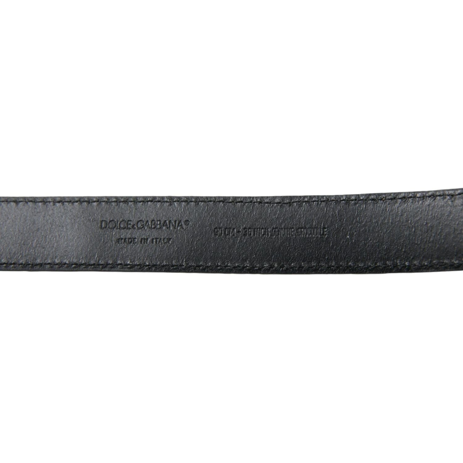 Dolce & Gabbana Beige Exotic Leather Gold Metal Buckle Belt