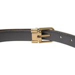 Dolce & Gabbana Metallic Gold Calf Leather Metal Buckle Belt BEL9115-85